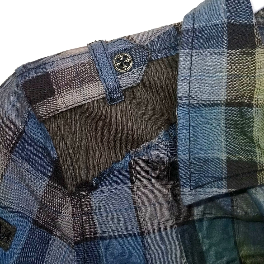Affliction Womens Plaid Shirt Long Sleeve Button Down Size XS NEW NWT - Picture 7 of 12